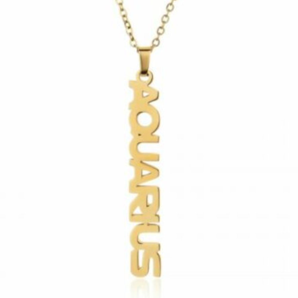 "Emma" Aquarius Gold Necklace
